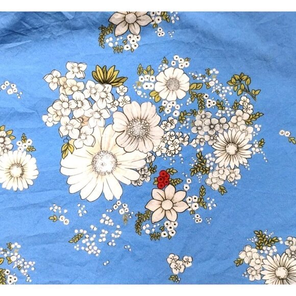 NO. 21 Floral Blue Fantasia Base Midi Dress 100% Cotton Long Sleeve Size 36 XS - Picture 3 of 12